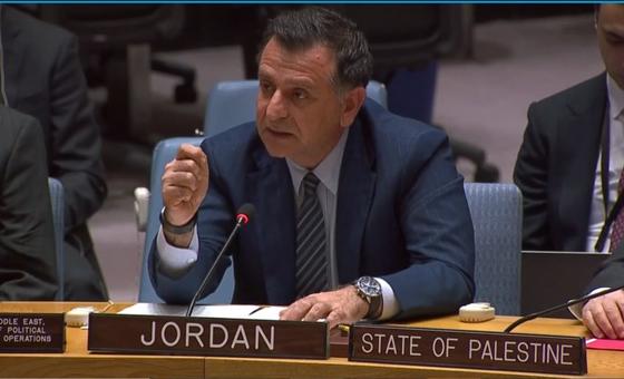أرشيف (2023): الممثل الدائم للأردن لدى الأمم المتحدة، محمود الحمود.